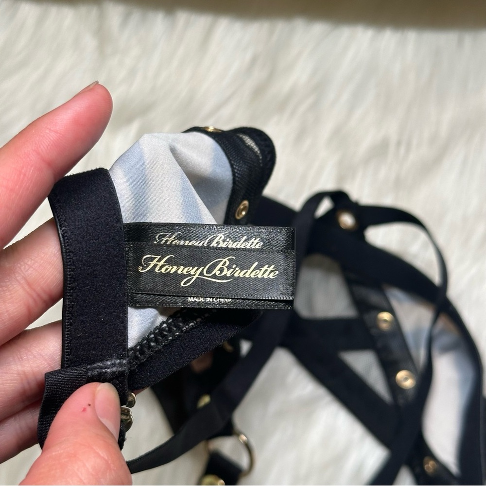 Honey Birdette Betty Tiger Garter Belt - Picture 6 of 7